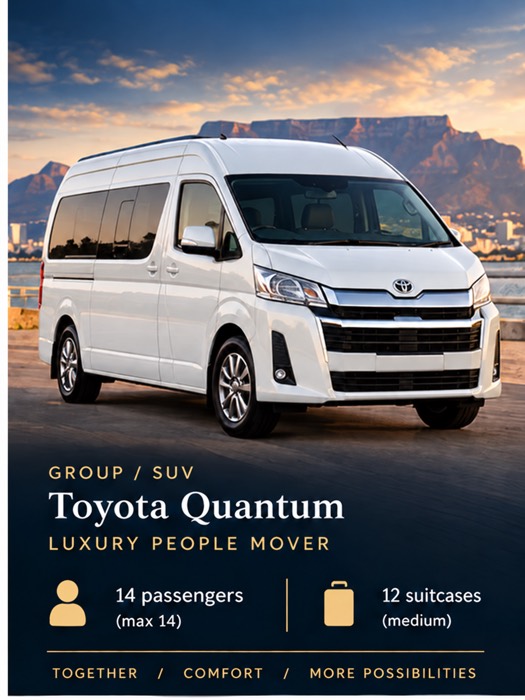 Toyota Quantum, luxury people mover, white