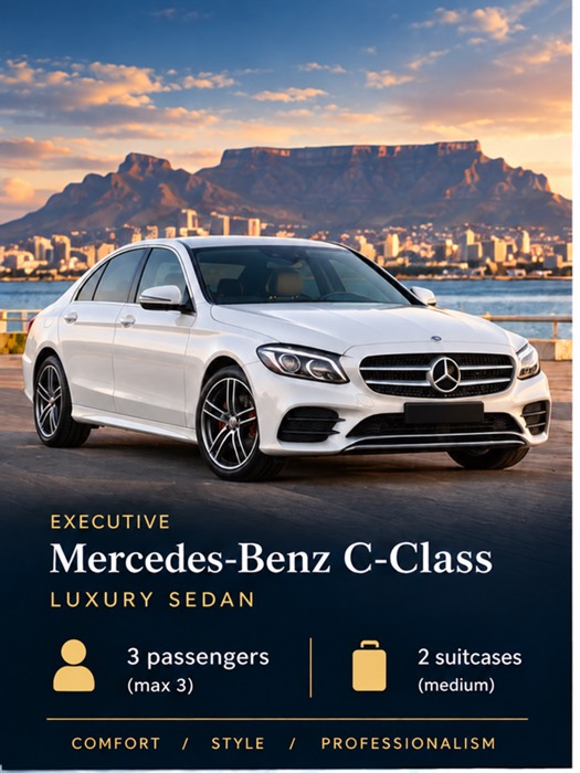 Mercedes-Benz C-Class, executive luxury sedan, white